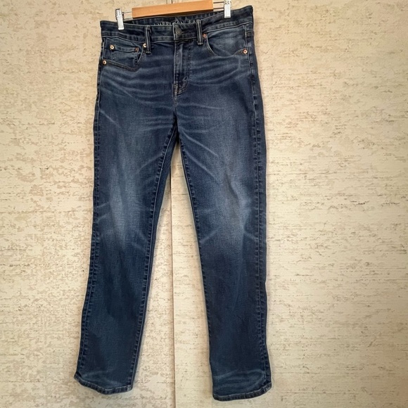 American Eagle Original Straight Jeans Size 32 x 34 Medium Wash - Picture 1 of 16